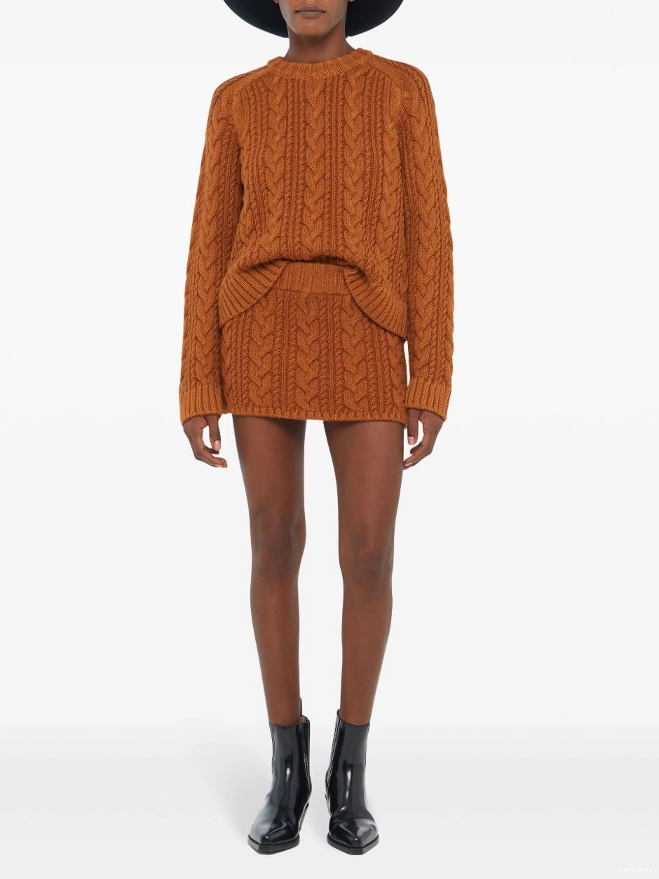 Affordable Women cable-knit Alanui skirt mid-rise 0719
